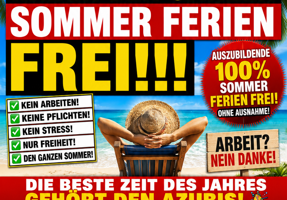 Jetzt auch für alle Azubis: Sechs Wochen Sommerferien